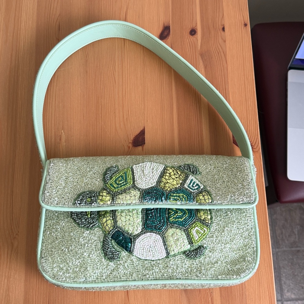 STAUD Tommy Beaded Bag, Baby Turtle - Picture 4 of 16